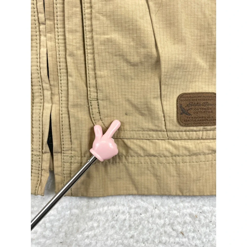 Eddie Bauer Men's XL Tall Tan Ripstop Field Jacket Khaki Utility Travel Safari - Picture 8 of 16